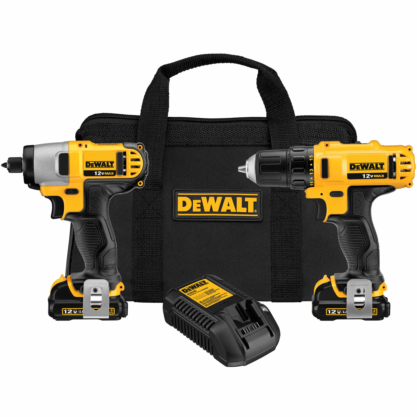 DeWalt DCK211S2 12V MAX Cordless Drill / Impact Driver Combo Kit - Moutools