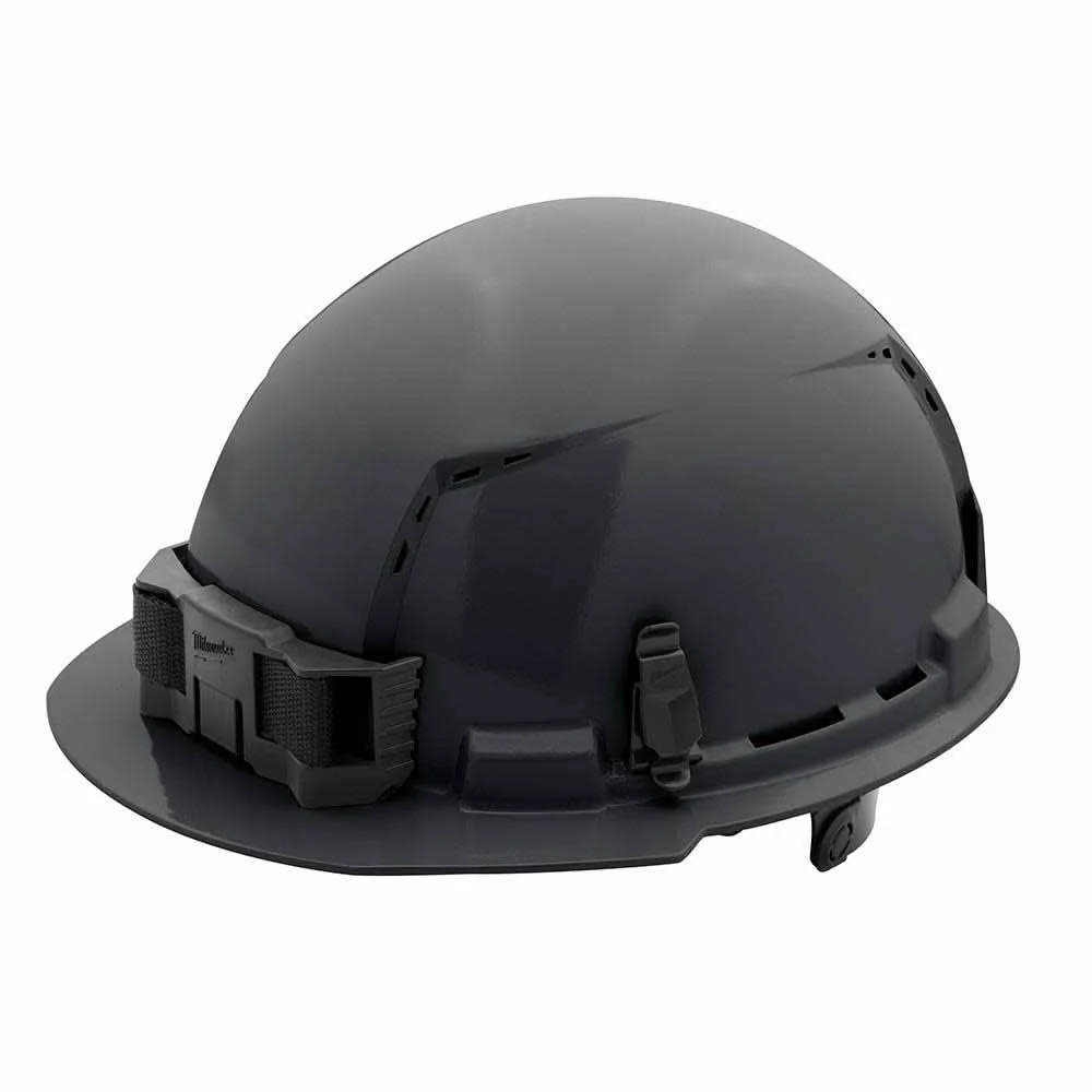 Milwaukee 48-73-1234 Gray Front Brim Vented Hard Hat with 6PT Ratcheting Suspension – Type 1 Class C - Moutools