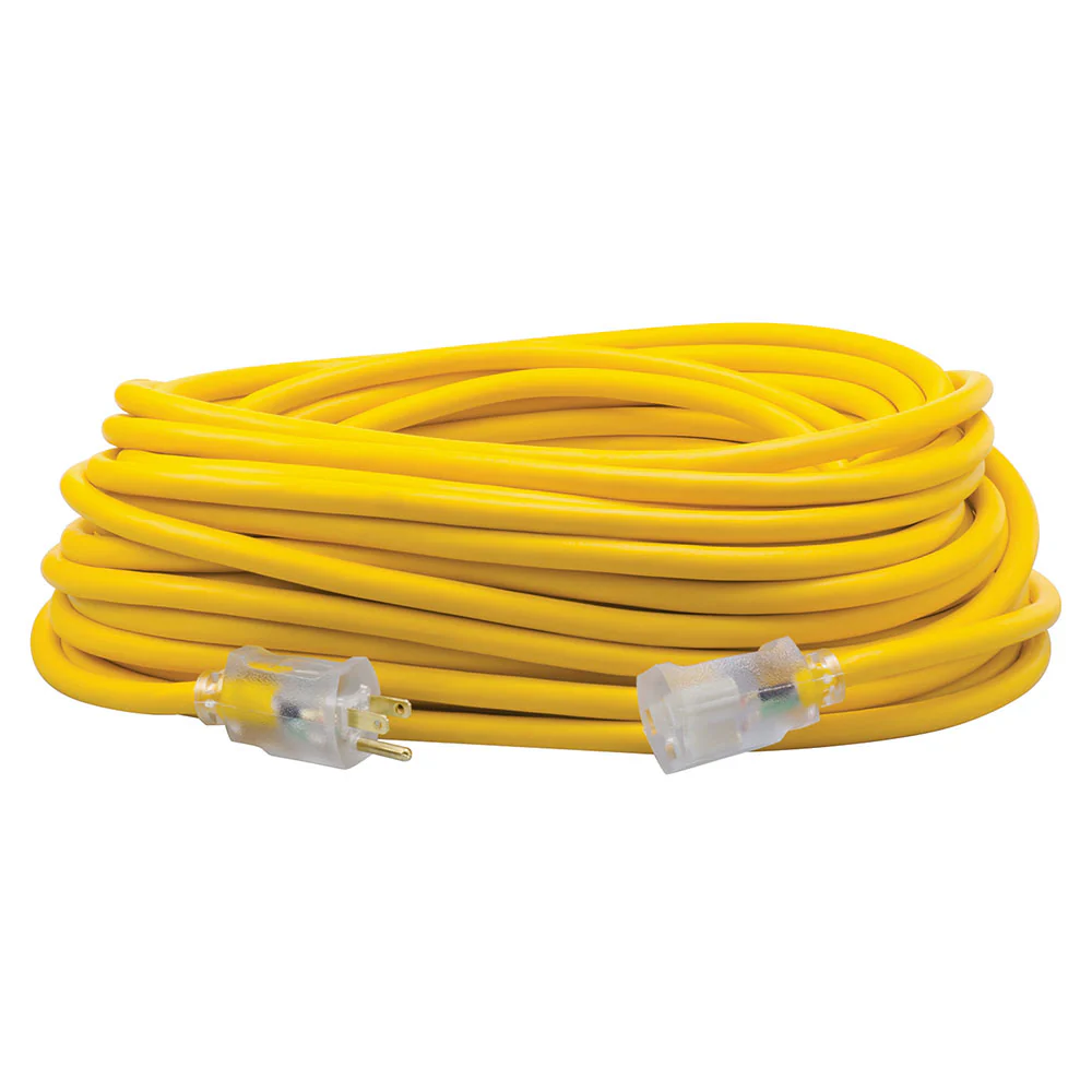 Southwire 1689SW0002 12/3 100' SJEOOW Yellow Polar/Solar Extension Cord - Moutools