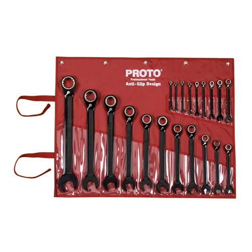 Proto JSCV-20S 20 Piece Reverse Combination Ratcheting Spline Wrench Set - Moutools