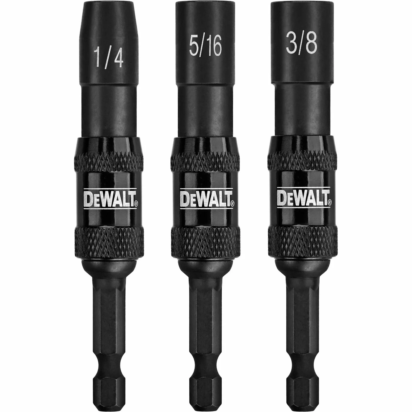 DeWalt DWPVTDRV3 3 Piece Magnetic Impact Ready Pivoting Nut Driver Set - Moutools