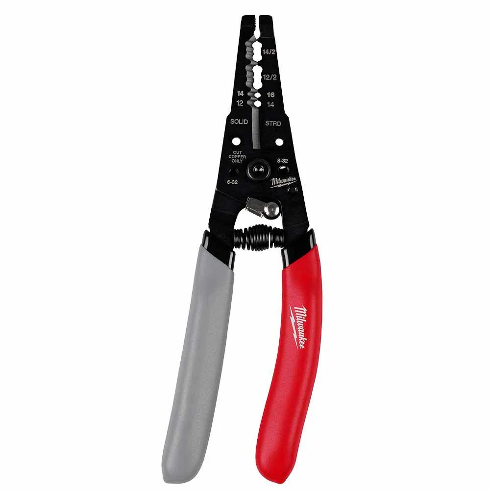 Milwaukee 48-22-3081 12-16 AWG NM Dipped Grip Wire Stripper & Cutter - Moutools