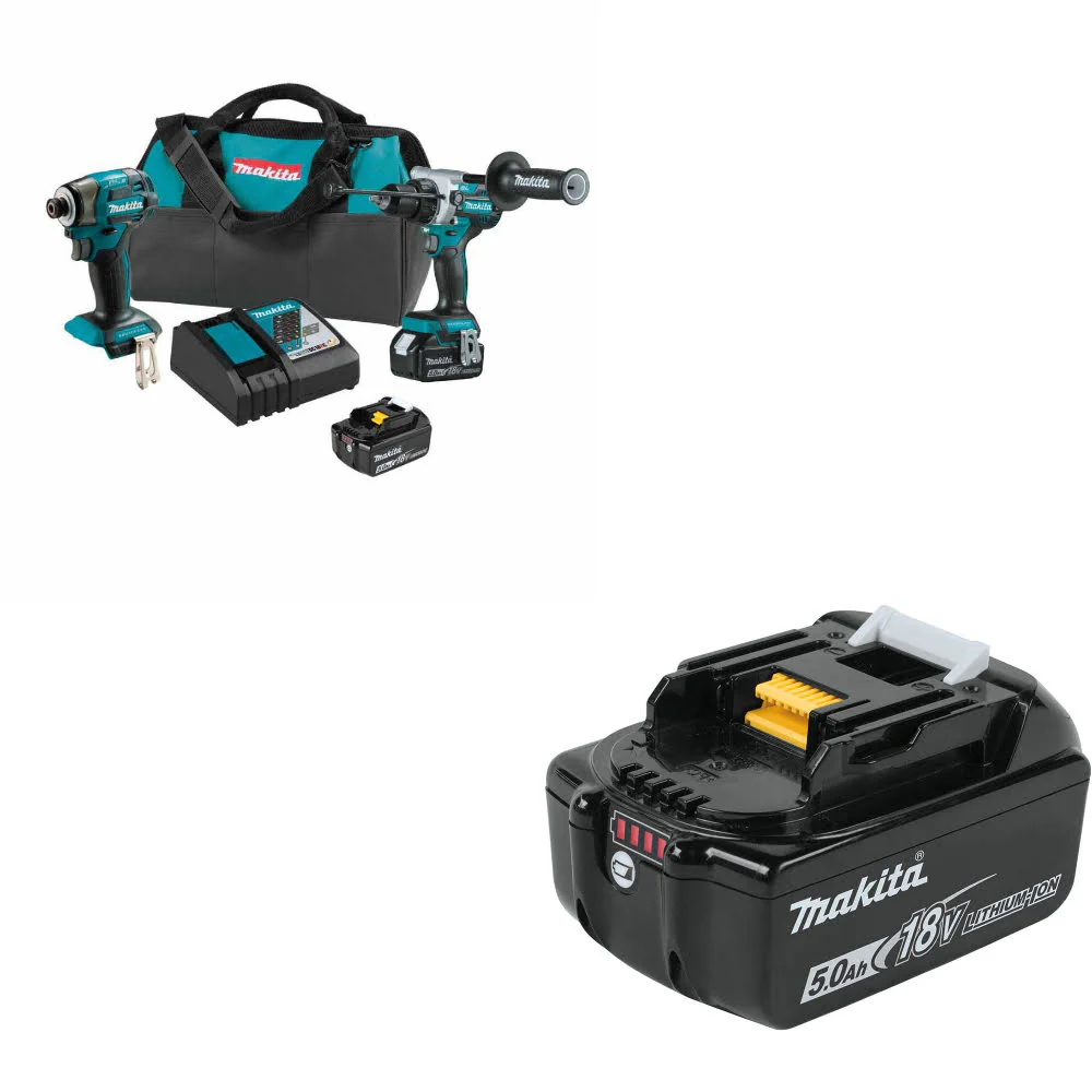 Makita XT297T 18V LXT Li-Ion 2 Pc. Combo Kit W/ FREE XCU11Z 18V LXT Chain Saw - Moutools
