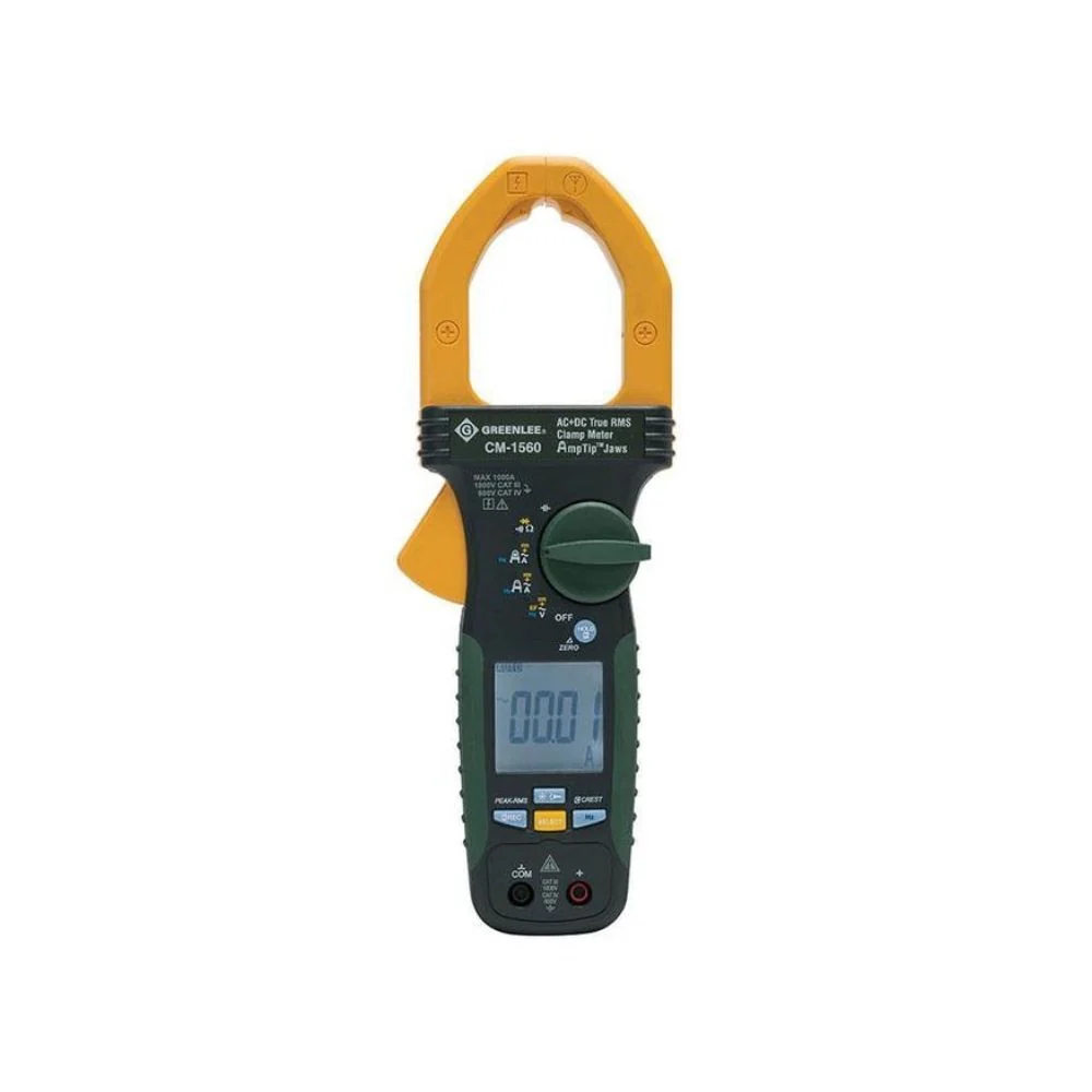 Greenlee CM-1560 AC/DC True RMS Clamp Meter, 1000V, 1000A - Moutools