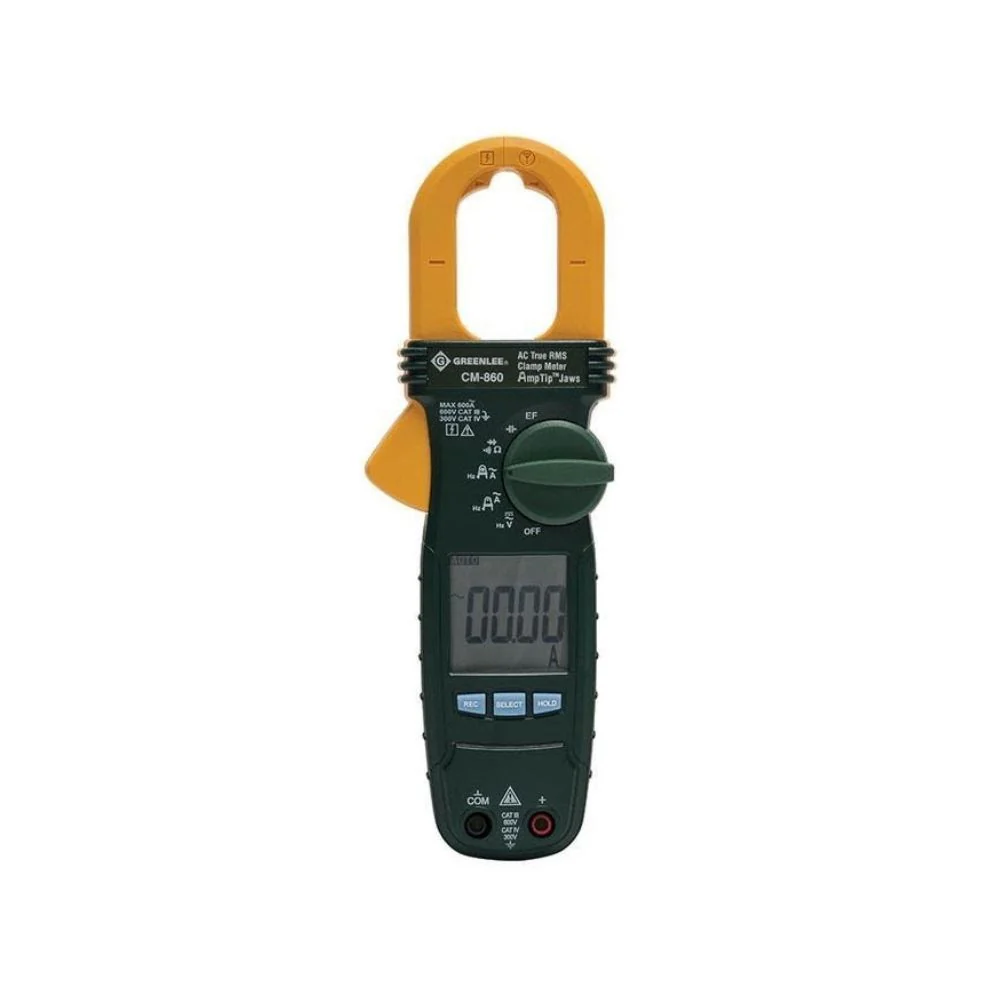 Greenlee CM-860 AC True RMS Clamp Meter, 600V, 600A - Moutools