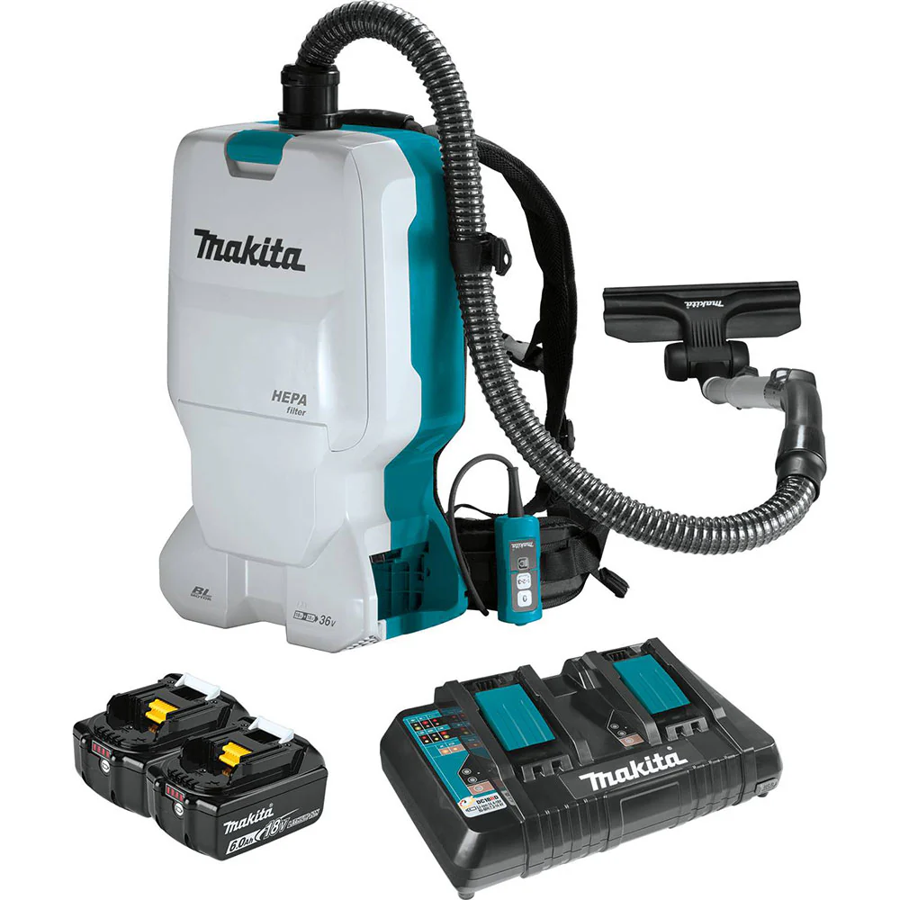 Makita XCV17PG 18V X2 LXT 1.6 Gallon Backpack Dry Vacuum - Moutools