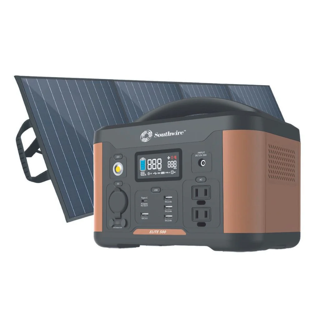 Southwire 53252K Elite 500 Series with 100W Solar Panel Bundle - Moutools