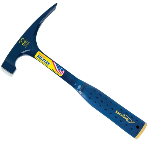 EstWing E6-22BLC 22 oz Solid steel big blue bricklayer with blue nylon vinyl grip and patented end cap - Moutools