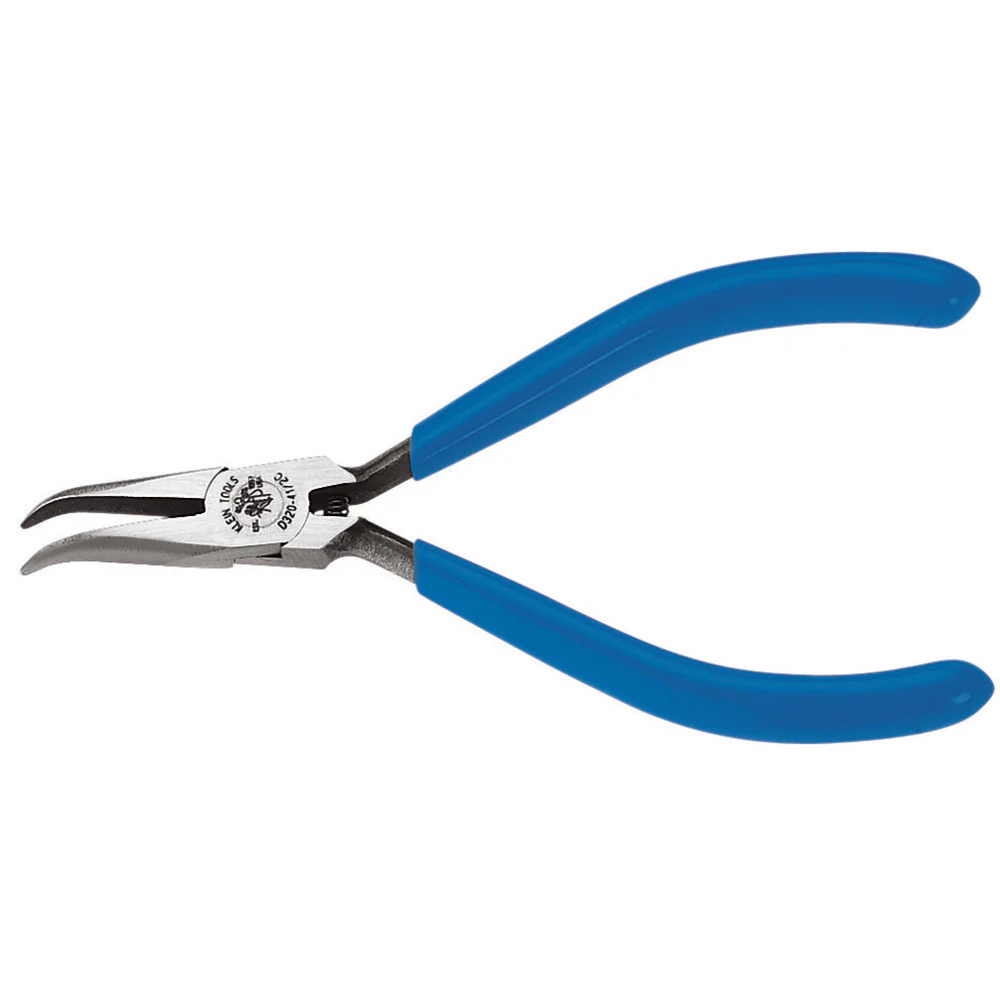 Klein Tools D320-41/2C Electronics Pliers, Curved Chain-Nose - Moutools