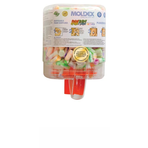 Moldex 6644 SparkPlugs PlugStation Disposable Earplugs, NRR 33dB, 250 Pairs per Dispenser - Moutools