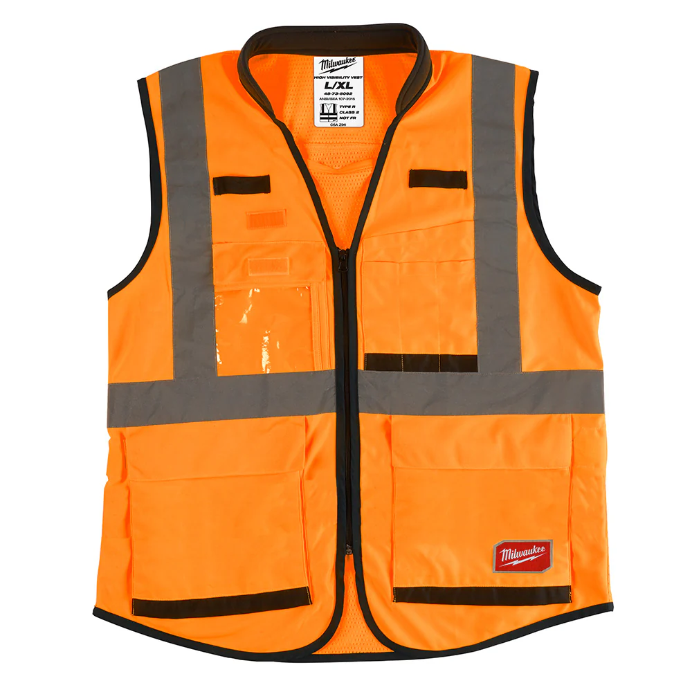 Milwaukee 48-73-5093 High Visibility Orange Performance Safety Vest - XXL/XXXL (CSA) - Moutools
