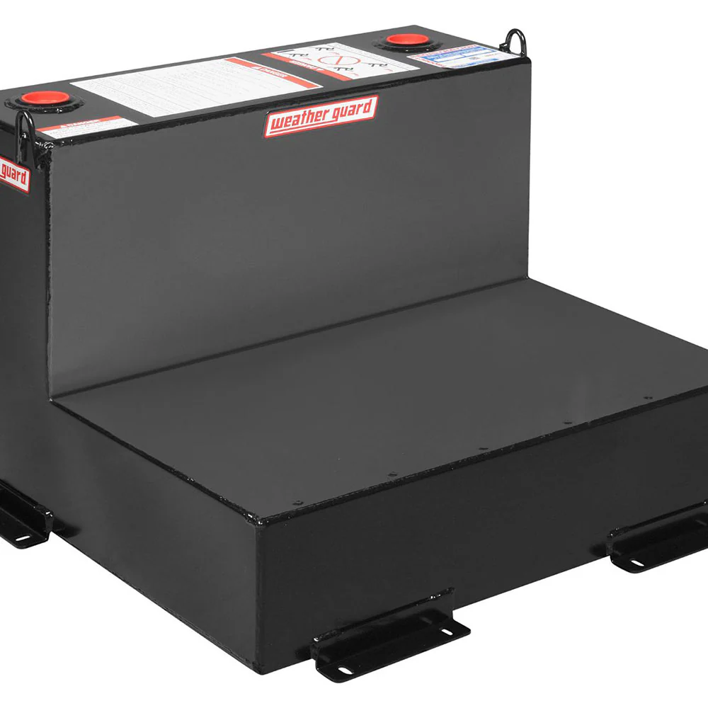 WeatherGuard 350-5-01 50-Gallon Black Steel Fuel Transfer Tank, L-Shape - Moutools