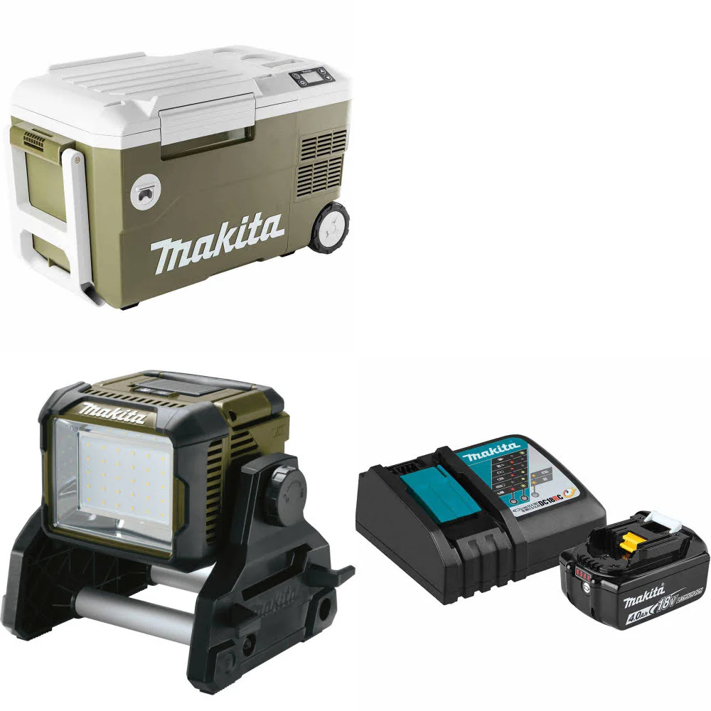 Makita ADCW180Z 18V X2 Cooler/Warmer W/ ADML811 18V Light & FREE Starter Pack - Moutools