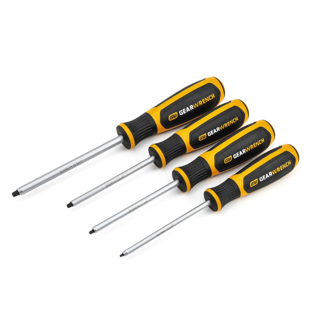 GearWrench 80065H 4 Pc. Square Dual Material Screwdriver Set - Moutools