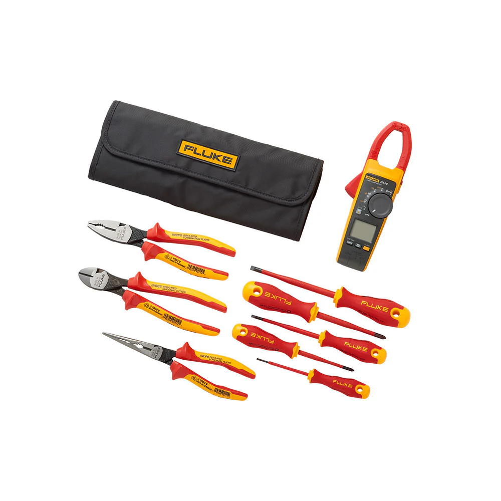 Fluke 5132939 IB376K Wireless True-RMS AC/DC Clamp Meter (376 FC) w/Insulated Hand Tools - Moutools