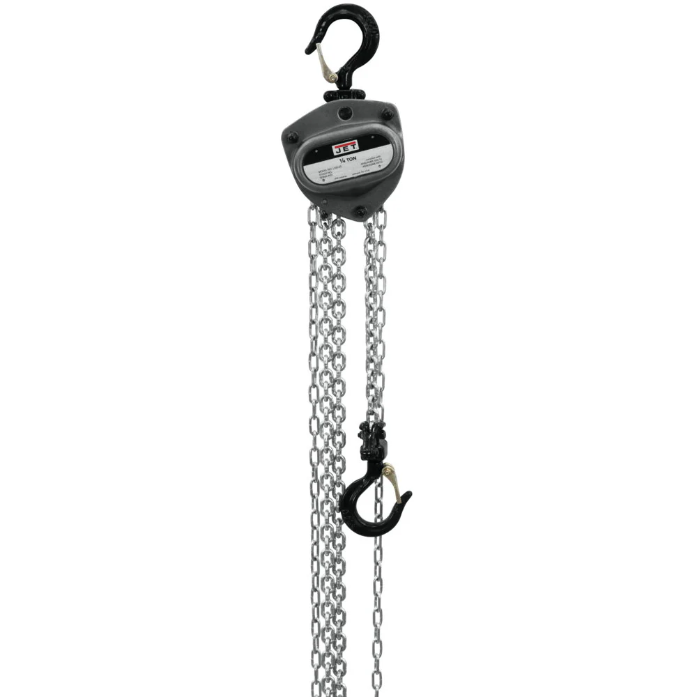 Jet JT9-101223 L-100-250WO-30 1/4-Ton Hand Chain Hoist 30' Lift, Overload Protection - Moutools