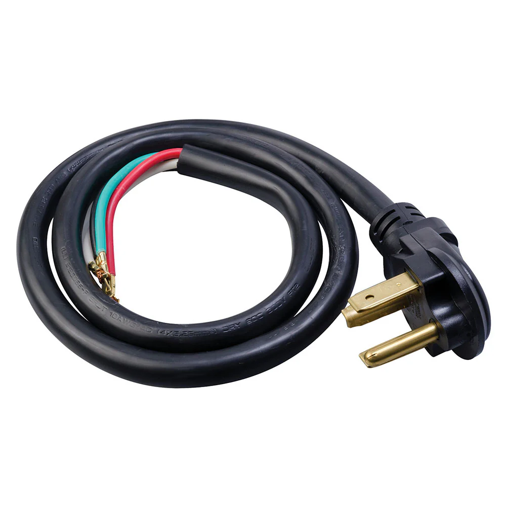 Southwire 9154SW8808 10/4 SRDT 30A Dryer 4' Black Round Cord with NEMA 14-30 Plug - Moutools