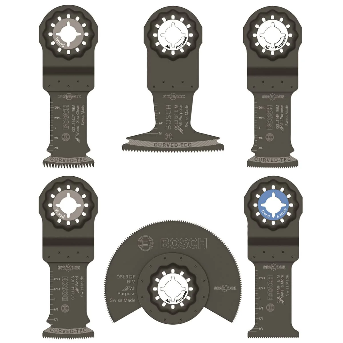 Bosch OSL006 Starlock Oscillating Multi-Tool Accessory Blade Set 6 Pack - Moutools