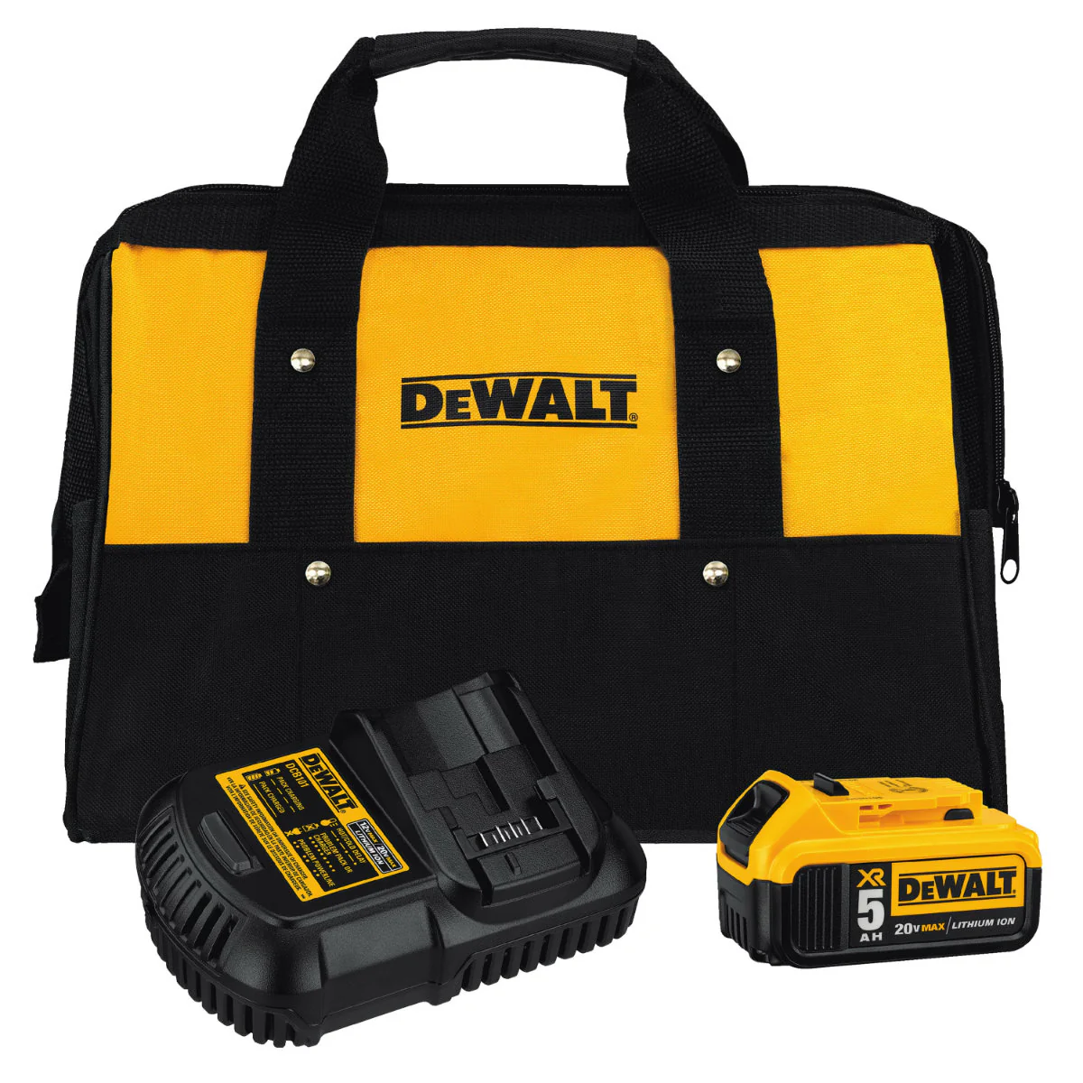 DeWalt DCB205CK 20V MAX 5.0Ah Battery Charger Kit with Bag - Moutools
