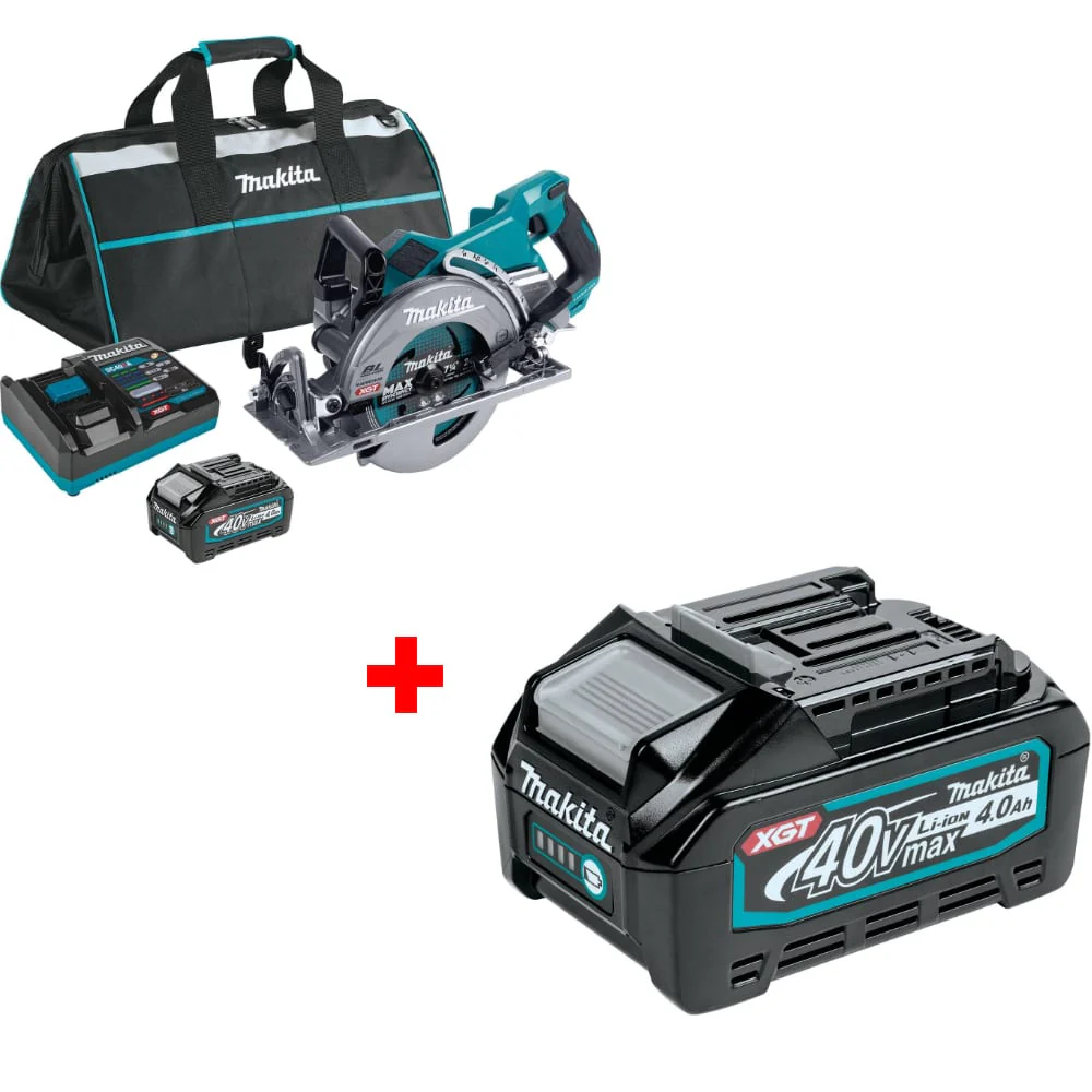 Makita GSR01M1 40V Max XGT® Circ Saw Kit w/ FREE BL4040 40V Max XGT Battery - Moutools