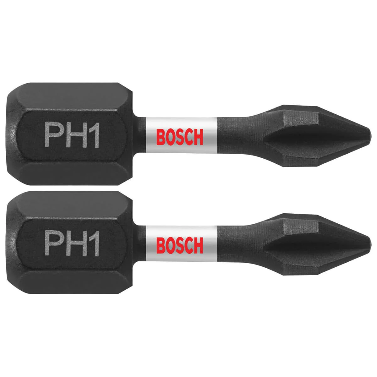 Bosch ITPH1102 2 pc. Impact Tough 1 In. Phillips #1 Insert Bits - Moutools