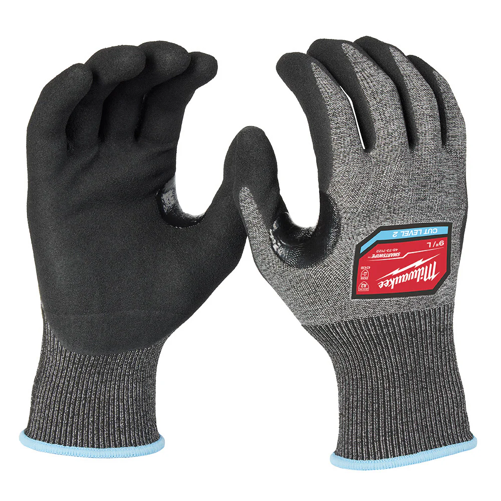 Milwaukee 48-73-7122E Cut Level 2 High-Dexterity Nitrile Dipped Gloves - L (Pack of 144) - Moutools