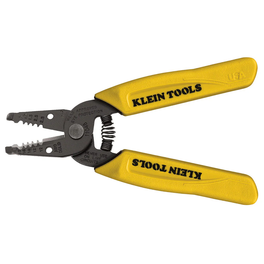 Klein 11048 Dual-Wire Stripper/Cutter for Solid Wire - Moutools