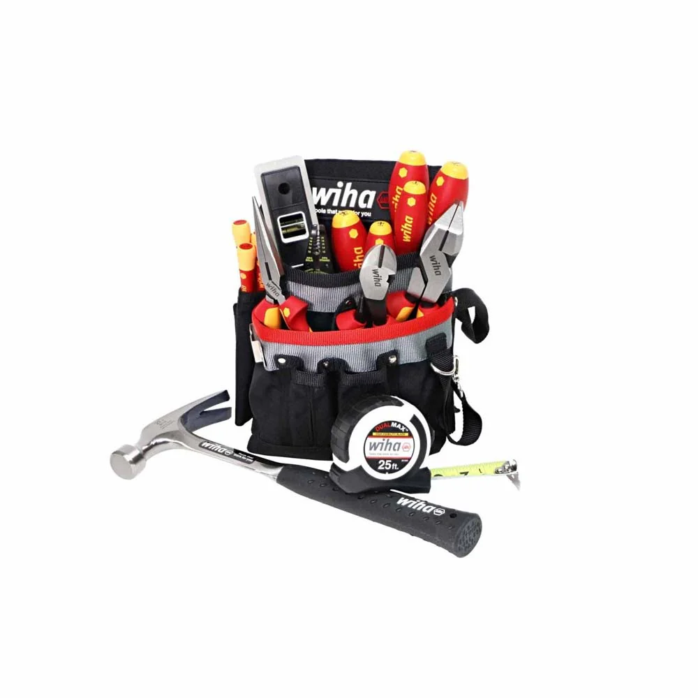 Wiha 32934 16 Piece Insulated Apprentice Electrician's Tool Kit - Moutools