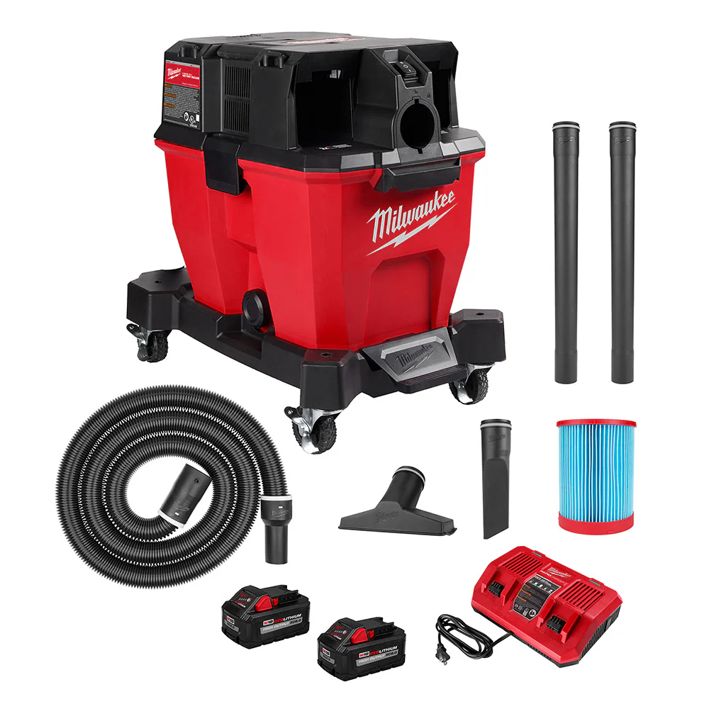 Milwaukee 0920-22HD M18 FUEL 9-Gallon Dual-Battery Wet/Dry Vacuum Kit - Moutools