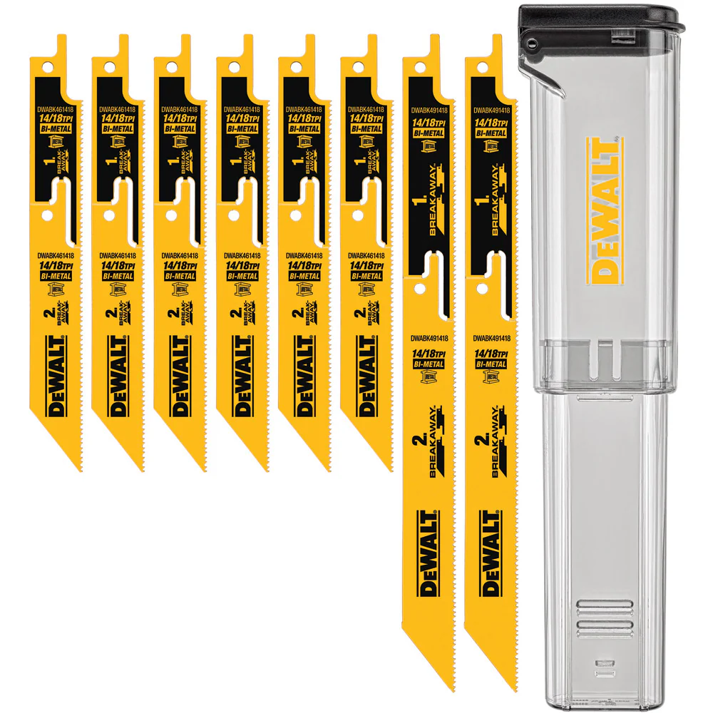 DeWalt DWABK48SETCS BREAKAWAY 8 Piece Reciprocating Blade Set with Case - Moutools