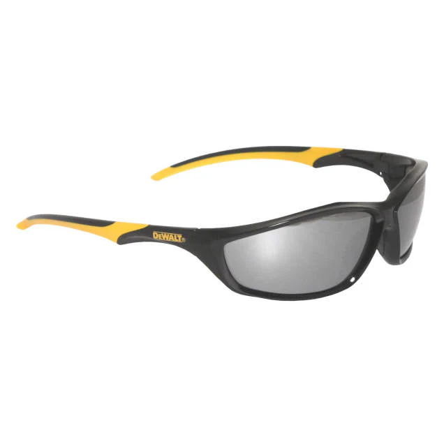Dewalt DPG96-6D Router Safety Glasses, Black/Yellow Frame,Silver Mirror Lens - Moutools