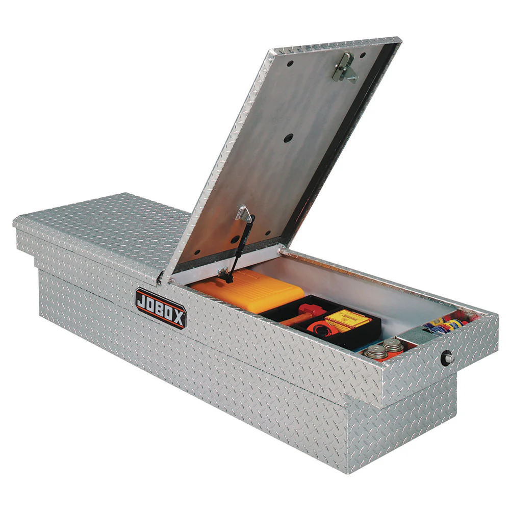 JOBOX PAC1596000 Aluminum Mid Lid Aluminum Full-size Crossover Truck Box - Moutools