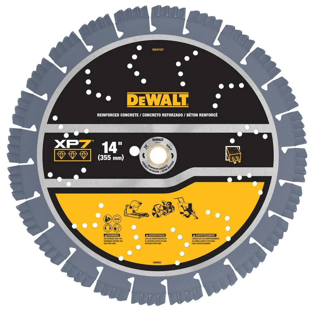 DeWalt DW47437 14IN SEGMENTED XP7 REINFORCED CONCRETE - Moutools