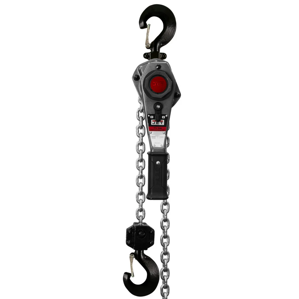 Jet JT9-376802 JLH-150-15PSH 1-1/2T 15' Lift, Overload Protection, Ship Hooks - Moutools