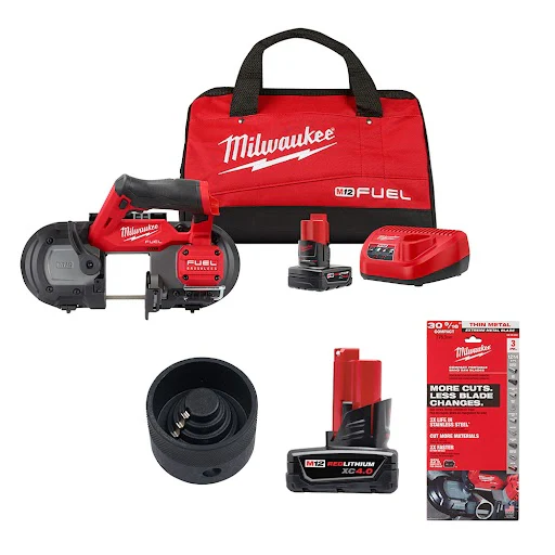 Milwaukee 2529-21XC M12 FUEL Band Saw Kit w/ FREE Battery, Attachement & Blade - Moutools