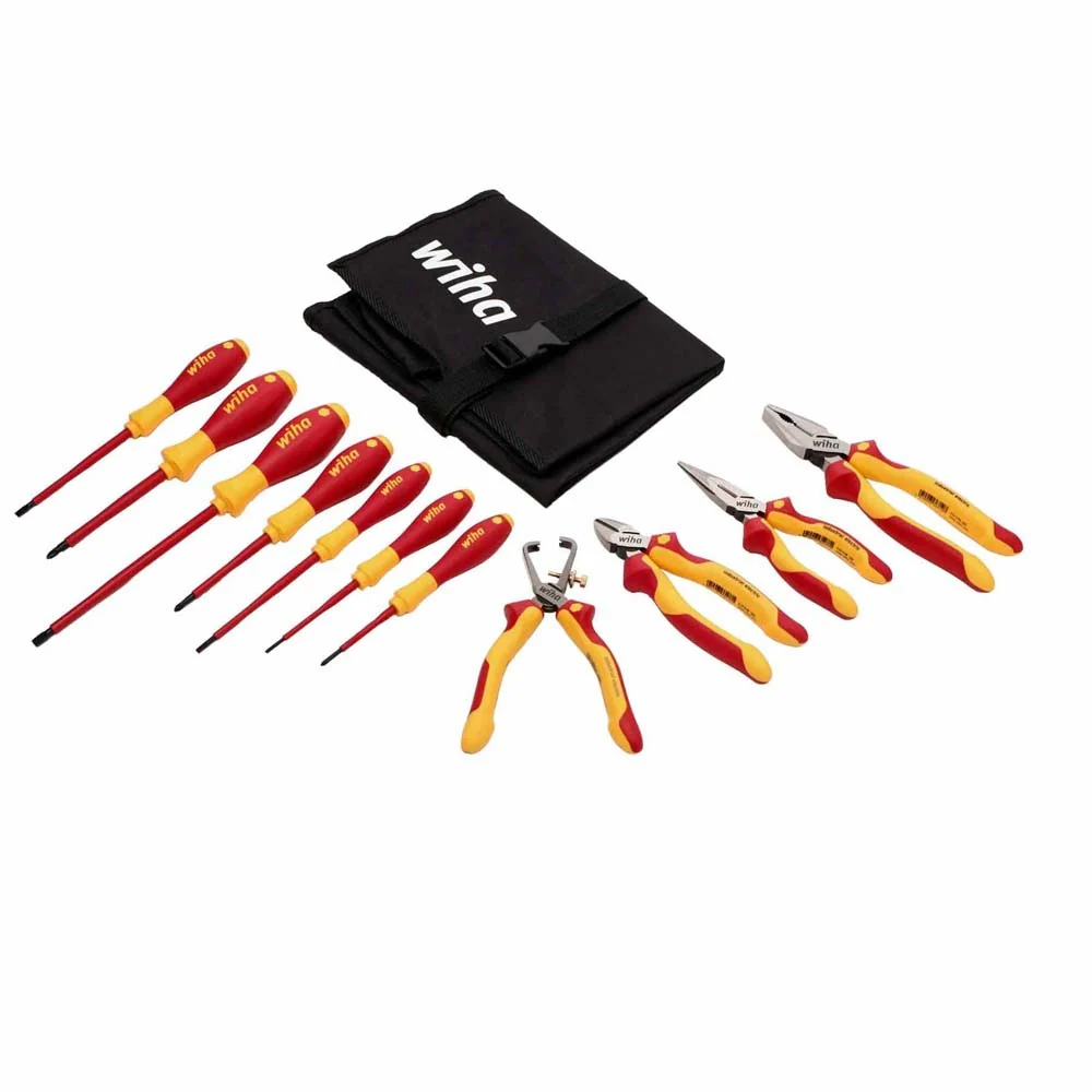 Wiha 32888 11 Piece Insulated Pliers-Cutters and Screwdriver Set - Moutools