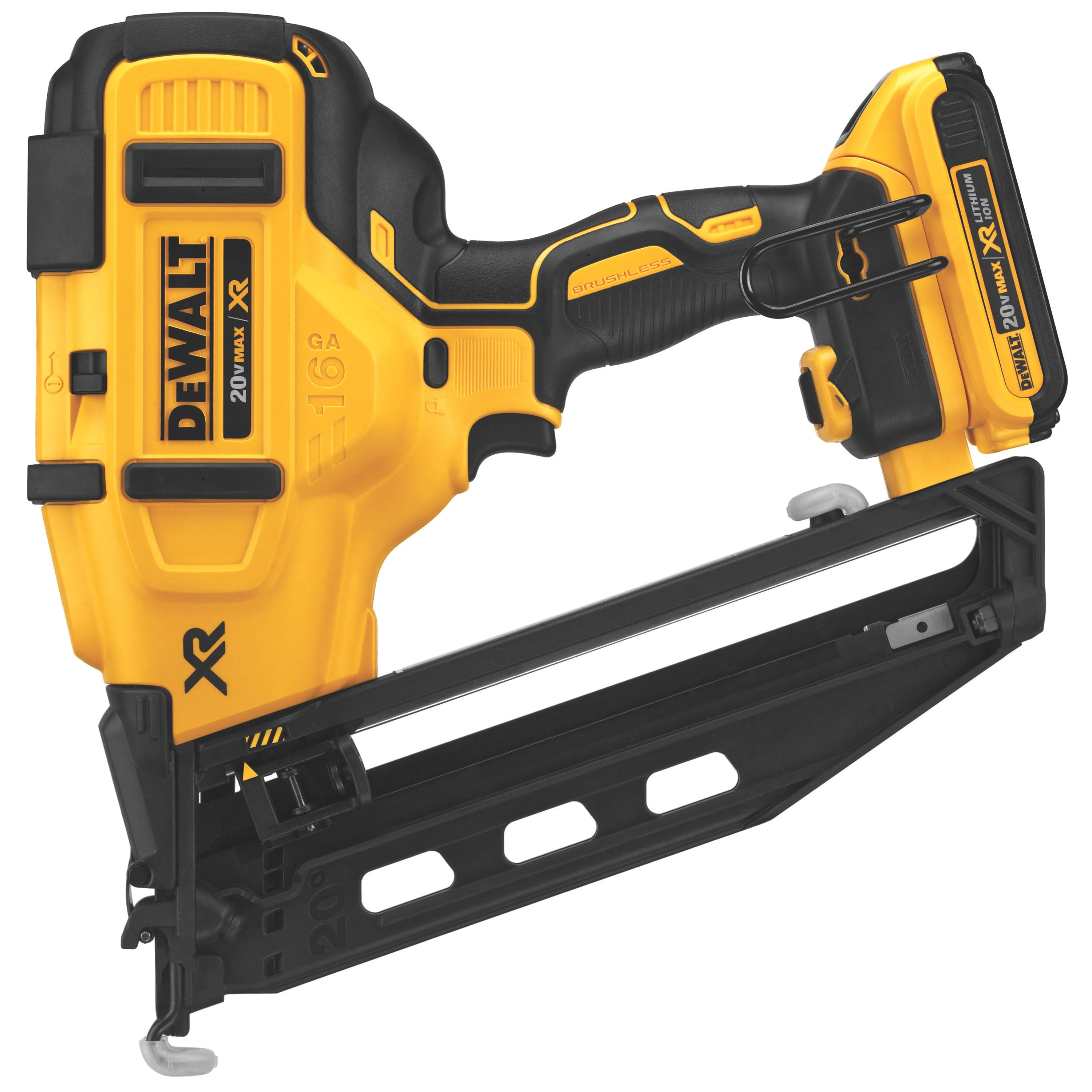 DeWalt DCN660D1 20V MAX 16Ga Angled Cordless Finish Nailer Kit - Moutools