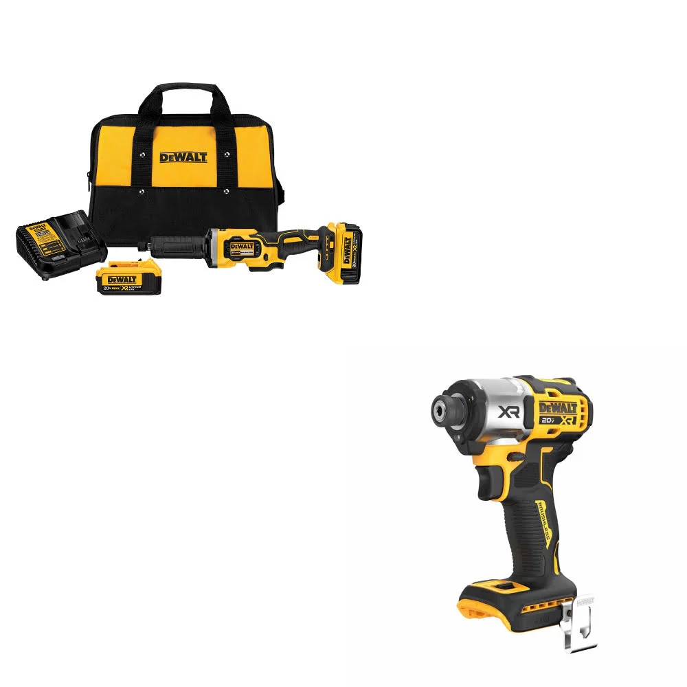DeWalt DCG426M2 20V Max Die Grinder Kit W/ FREE DCF845B 20V MAX XR Impact Driver - Moutools