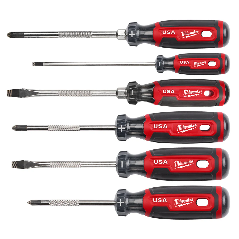 Milwaukee MT200-6 6PC Cushion Grip Screwdriver Kit (USA) - Moutools