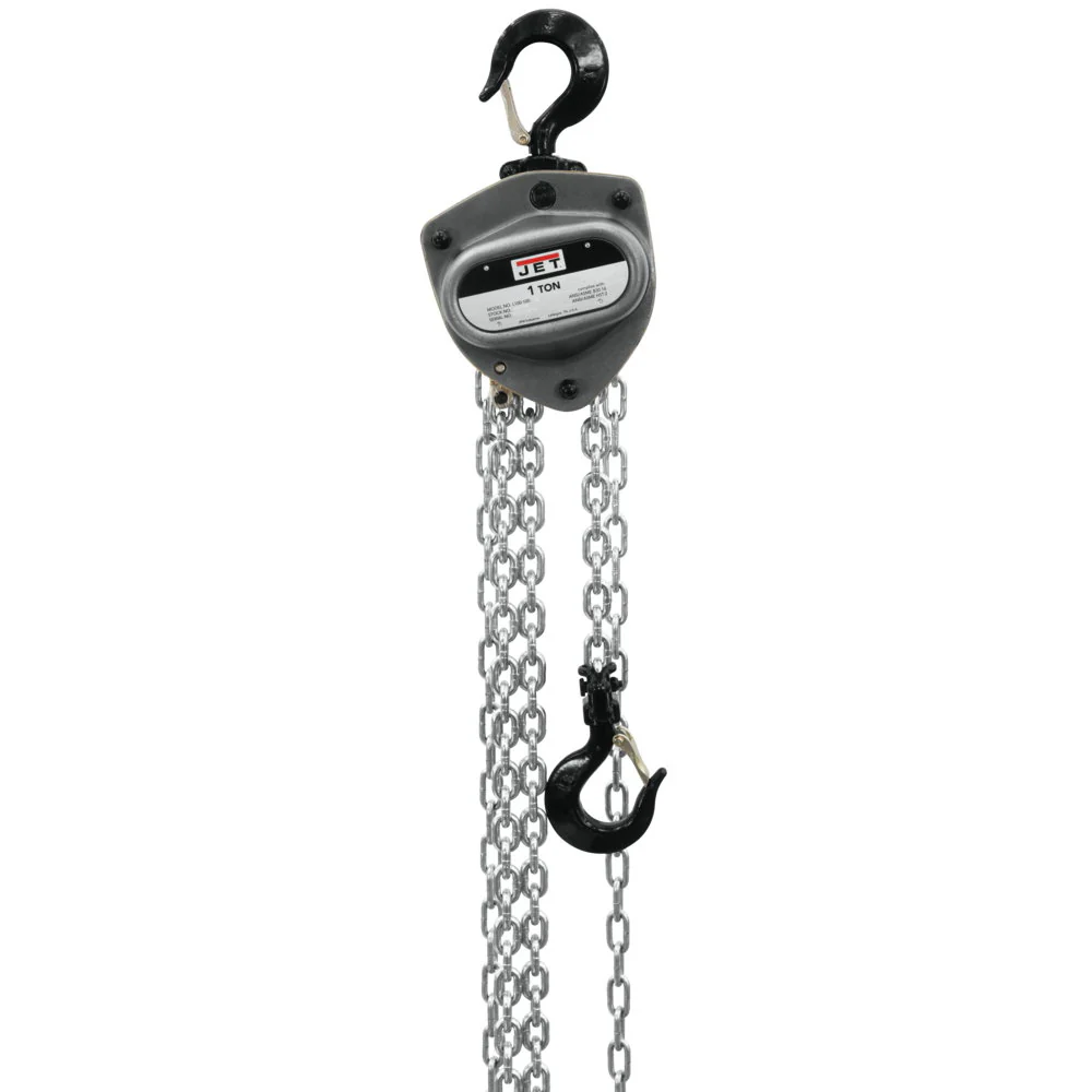 Jet JT9-203130 L-100-100WO-30 1-Ton Hand Chain Hoist 30' Lift, Overload Protection - Moutools
