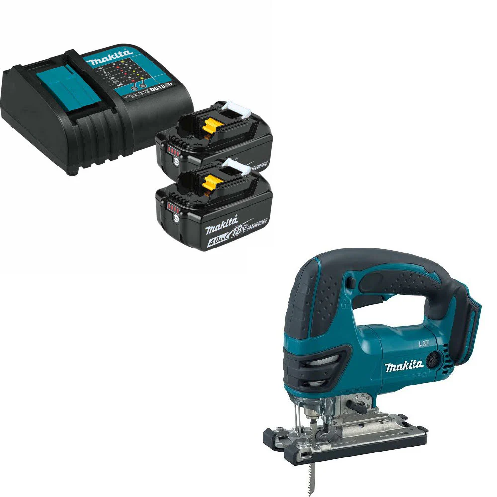 Makita BL1840BSC2 18V LXT Li-Ion Starter Pack W/ FREE XVJ03Z 18V LXT Jig Saw - Moutools