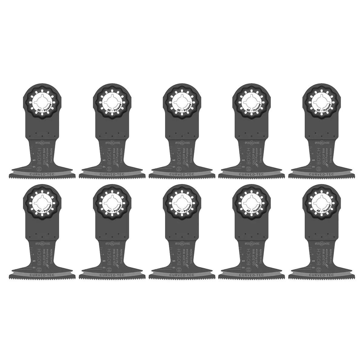Bosch OSL212F-10 2-1/2 In. Starlock Bi-Metal Plunge Cut Blade 10 pk. - Moutools