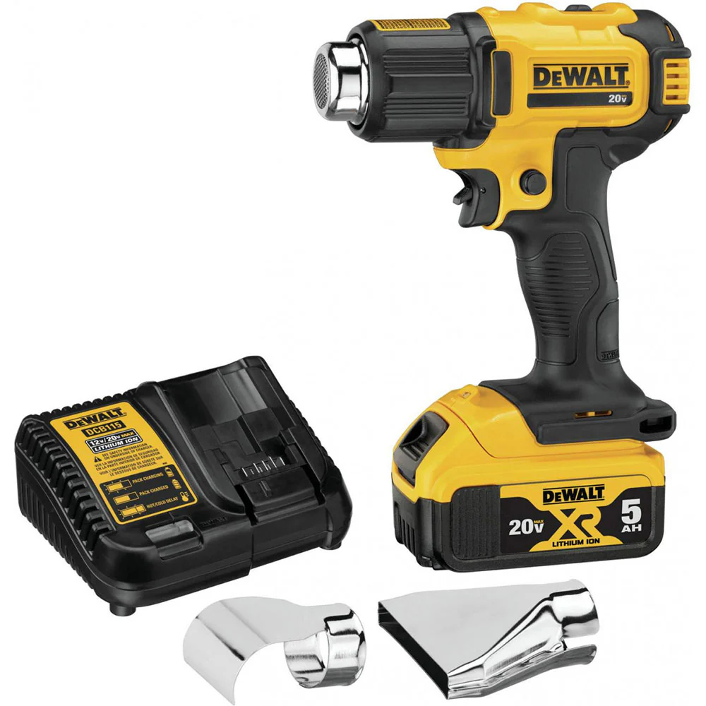 DeWalt DCE530P1 20V 5.0AH Max Cordless Heat Gun Kit - Moutools