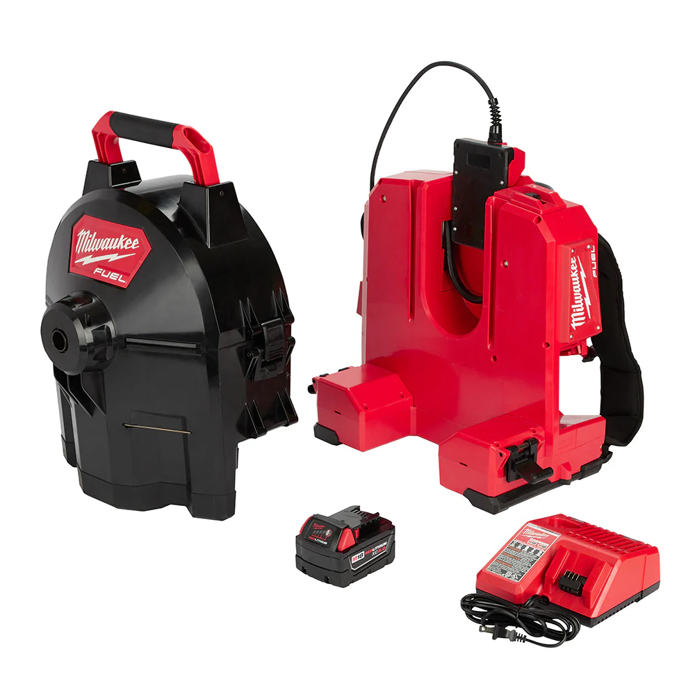 Milwaukee 2775-211 M18 Fuel Switch Pack Sectional Drum System Drain Cleaner - Moutools