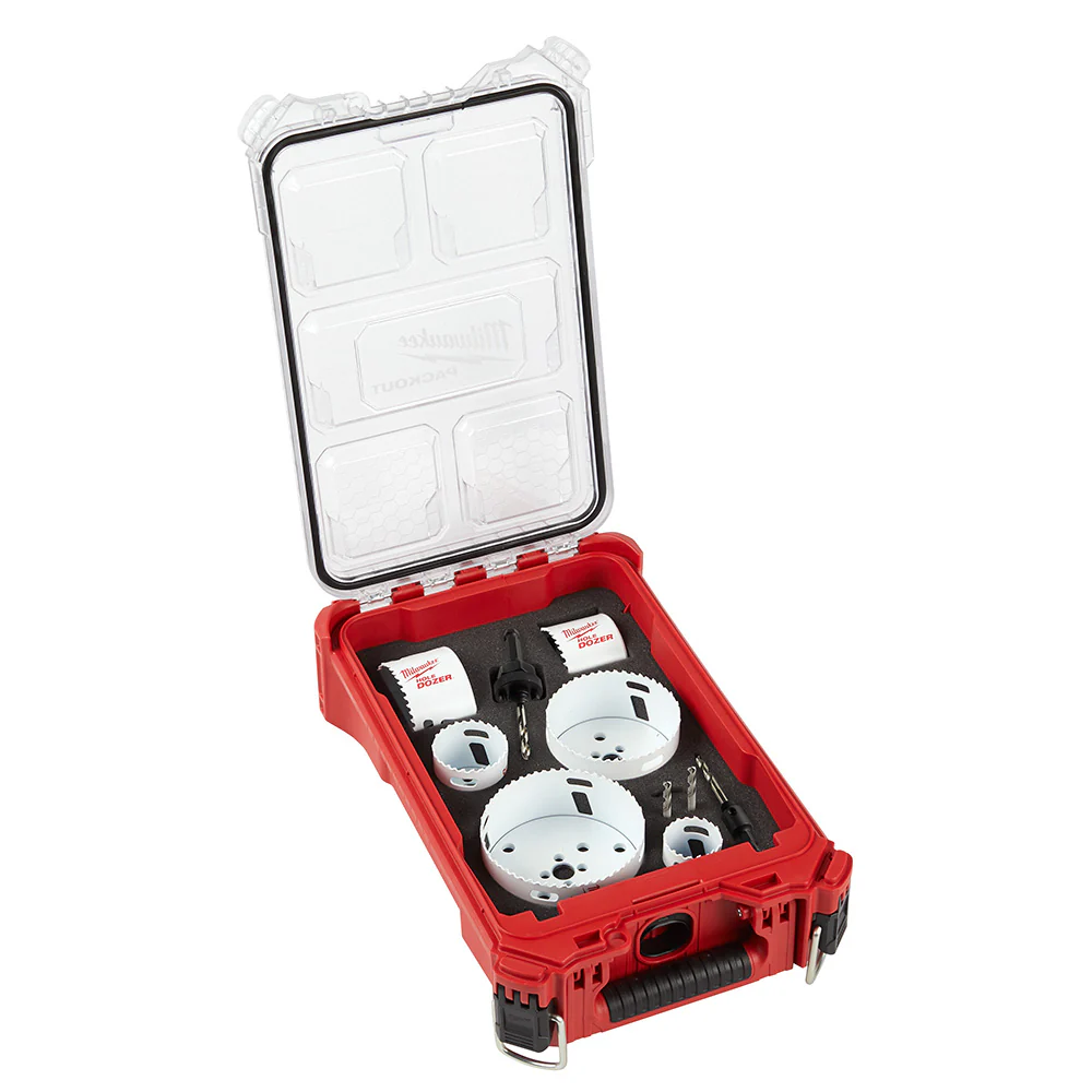 Milwaukee 49-22-5606 10 PC. HOLE DOZER Hole Saw Kit w/PACKOUT Compact Organizer - Moutools