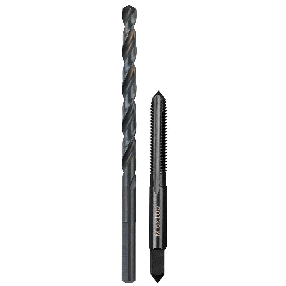 Milwaukee 49-57-5536 M6-1.00 mm Straight Flute Plug Tap & #9 Drill Bit - Moutools
