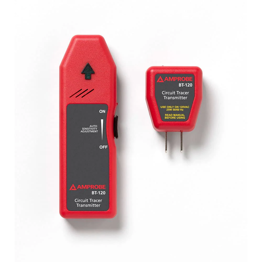 Amprobe 3472789 BT-120 90V to 120V AC Circuit Tracer Transmitter with Auto Sensitivity Adjustment - Moutools