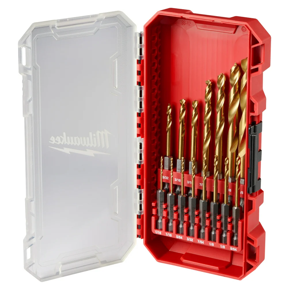 Milwaukee 48-89-4670 SHOCKWAVE Impact Duty RED HELIX Titanium Drill Bit Set - 15PC - Moutools