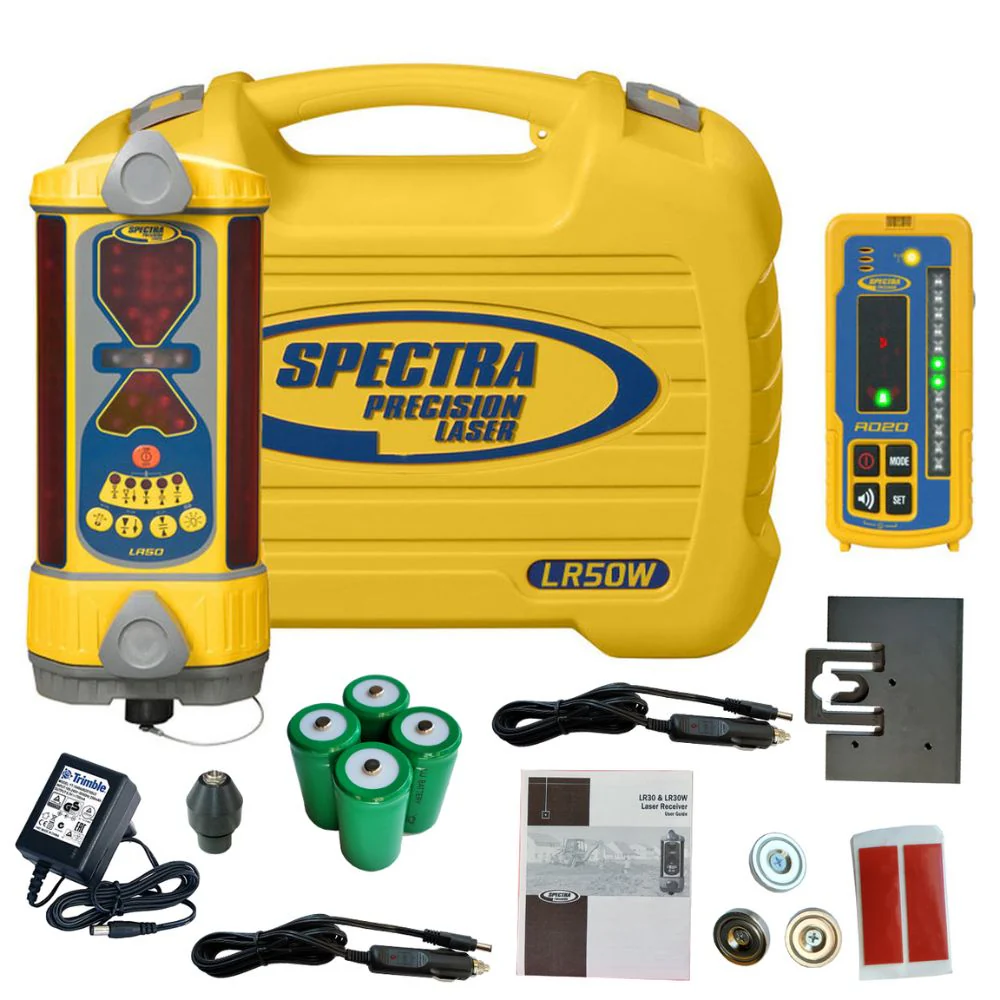 Spectra LR50W Wireless Laser Machine Display Receiver with RD20 Remote Display & NiMH Rechargeable Batteries - Moutools