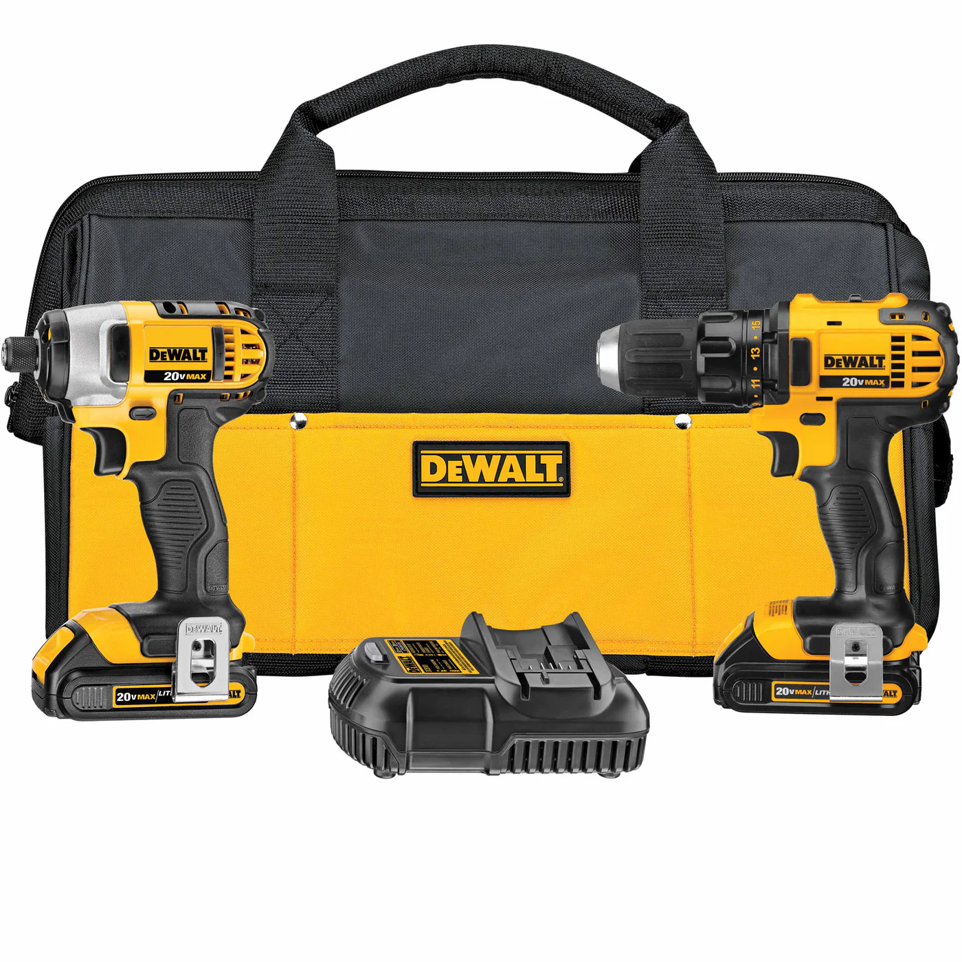 DeWalt DCK280C2 20V MAX Li-Ion Compact Drill & Impact Combo Kit (1.5 Ah) - Moutools